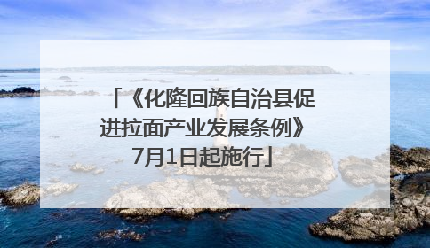 《化隆回族自治县促进拉面产业发展条例》7月1日起施行