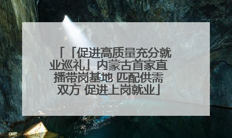 「促进高质量充分就业巡礼」内蒙古首家直播带岗基地 匹配供需双方 促进上岗就业