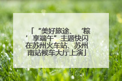 “美好旅途、‘粽’享端午”主题快闪在苏州火车站、苏州南站候车大厅上演