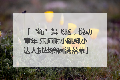 “绳”舞飞扬，悦动童年 乐师附小跳绳小达人挑战赛圆满落幕