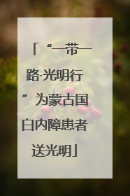 “一带一路·光明行”为蒙古国白内障患者送光明