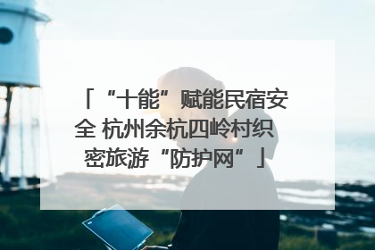 “十能”赋能民宿安全 杭州余杭四岭村织密旅游“防护网”