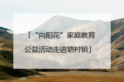 “向阳花”家庭教育公益活动走进塘村镇