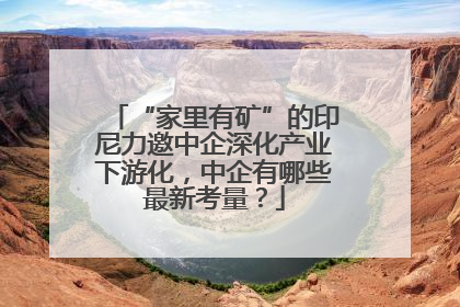 “家里有矿”的印尼力邀中企深化产业下游化，中企有哪些最新考量？