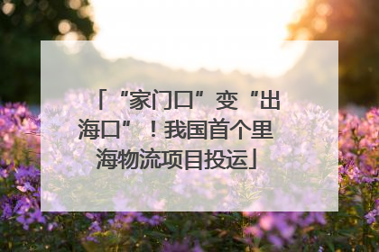 “家门口”变“出海口”！我国首个里海物流项目投运