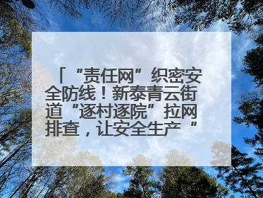 “责任网”织密安全防线！新泰青云街道“逐村逐院”拉网排查，让安全生产“无死角”
