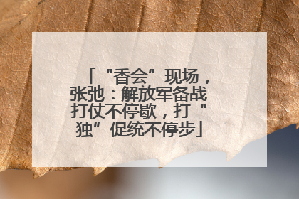 “香会”现场，张弛：解放军备战打仗不停歇，打“独”促统不停步