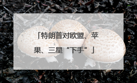 特朗普对欧盟、苹果、三星“下手”
