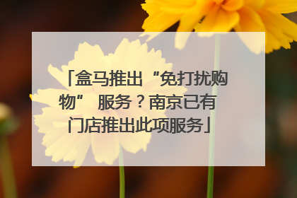 盒马推出“免打扰购物” 服务？南京已有门店推出此项服务