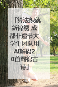 算法织就新锦绣 成都非遗节大学生团队用AI解码20首蜀锦古诗