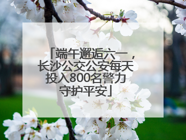 端午邂逅六一，长沙公交公安每天投入800名警力守护平安