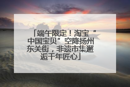端午限定！淘宝“中国宝贝”空降扬州东关街，非遗市集邂逅千年匠心