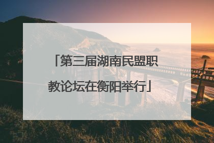 第三届湖南民盟职教论坛在衡阳举行