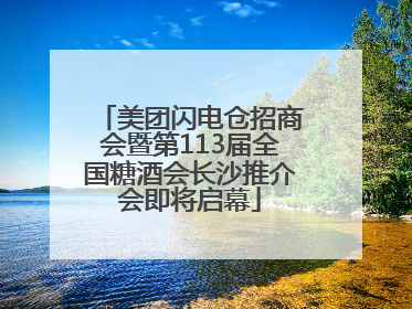美团闪电仓招商会暨第113届全国糖酒会长沙推介会即将启幕