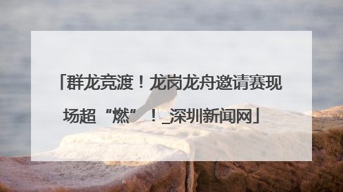 群龙竞渡！龙岗龙舟邀请赛现场超“燃”！_深圳新闻网