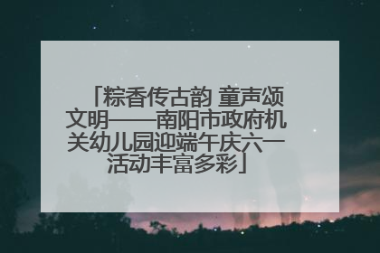 粽香传古韵 童声颂文明——南阳市政府机关幼儿园迎端午庆六一活动丰富多彩