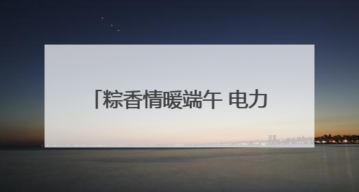 粽香情暖端午 电力安全一路“童”行