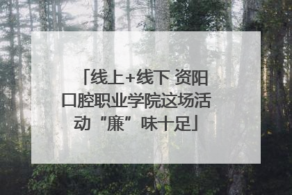 线上+线下 资阳口腔职业学院这场活动“廉”味十足