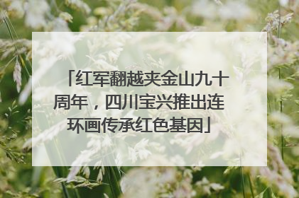 红军翻越夹金山九十周年，四川宝兴推出连环画传承红色基因