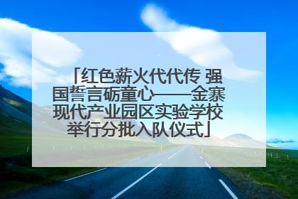 红色薪火代代传 强国誓言砺童心——金寨现代产业园区实验学校举行分批入队仪式