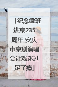 纪念徽班进京235周年 安庆市京剧演唱会让戏迷过足了瘾