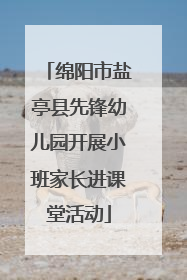绵阳市盐亭县先锋幼儿园开展小班家长进课堂活动
