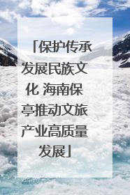 保护传承发展民族文化 海南保亭推动文旅产业高质量发展