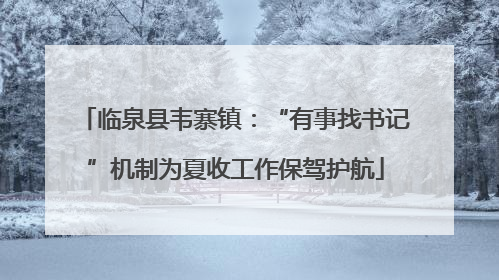 临泉县韦寨镇：“有事找书记”机制为夏收工作保驾护航