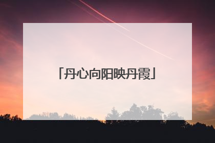 丹心向阳映丹霞