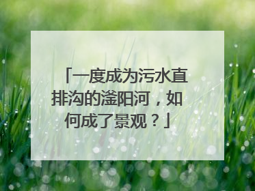 一度成为污水直排沟的滏阳河，如何成了景观？