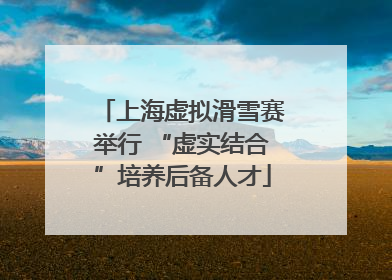 上海虚拟滑雪赛举行 “虚实结合”培养后备人才