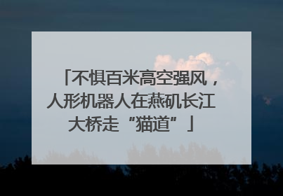 不惧百米高空强风，人形机器人在燕矶长江大桥走“猫道”