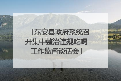 东安县政府系统召开集中整治违规吃喝工作监督谈话会