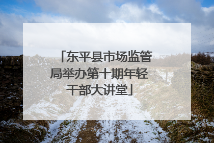 东平县市场监管局举办第十期年轻干部大讲堂