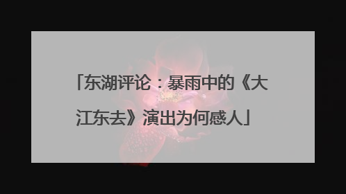 东湖评论：暴雨中的《大江东去》演出为何感人