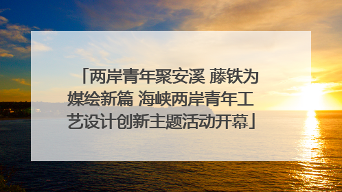 两岸青年聚安溪 藤铁为媒绘新篇 海峡两岸青年工艺设计创新主题活动开幕