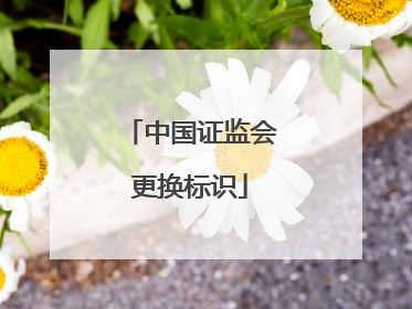 中国证监会更换标识