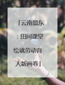 云南景东：田间课堂绘就劳动育人新画卷