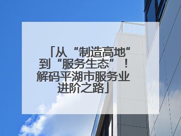 从“制造高地”到“服务生态”！解码平湖市服务业进阶之路