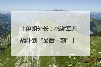 伊朗外长：感谢军方战斗到“最后一刻”