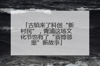 古镇来了科创“新村民”，青浦这场文化节也有了“赛博邻里”新故事