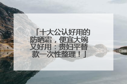 十大公认好用的防晒霜，便宜大碗又好用：贵妇平替款一次性整理！