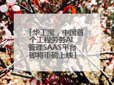 华工宝，中国首个工程劳务AI 管理SAAS平台即将重磅上线