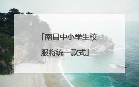 南昌中小学生校服将统一款式