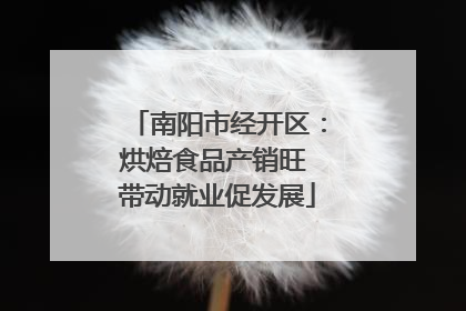 南阳市经开区：烘焙食品产销旺 带动就业促发展