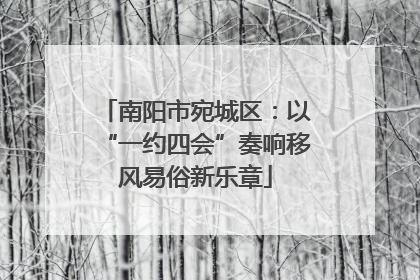 南阳市宛城区：以“一约四会”奏响移风易俗新乐章