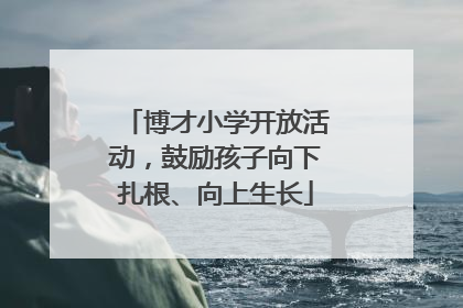 博才小学开放活动，鼓励孩子向下扎根、向上生长