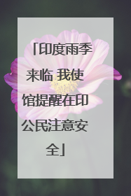 印度雨季来临 我使馆提醒在印公民注意安全