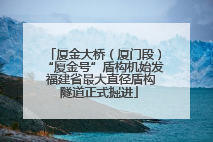 厦金大桥（厦门段）“厦金号”盾构机始发 福建省最大直径盾构隧道正式掘进