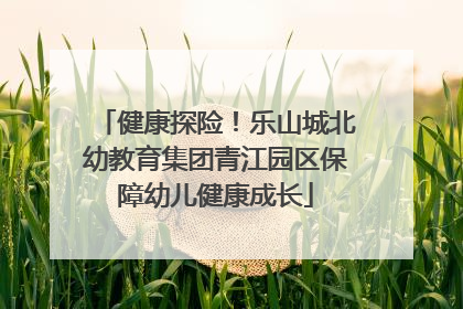 健康探险！乐山城北幼教育集团青江园区保障幼儿健康成长